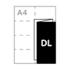 A4 <br>plegado en <br><strong>DL </strong>