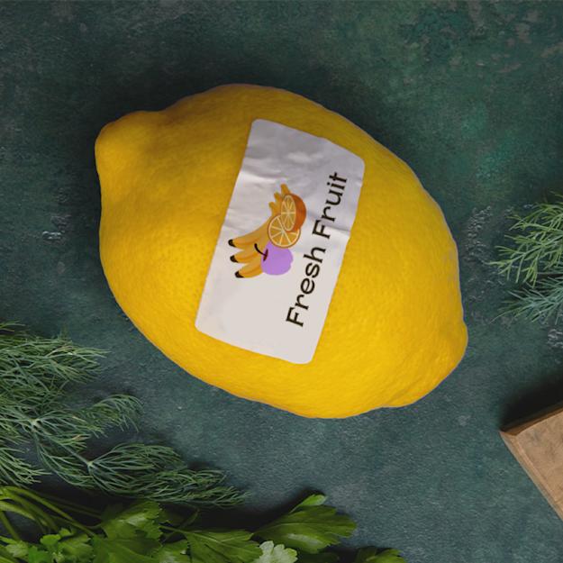 Etiqueta para fruta en rollo