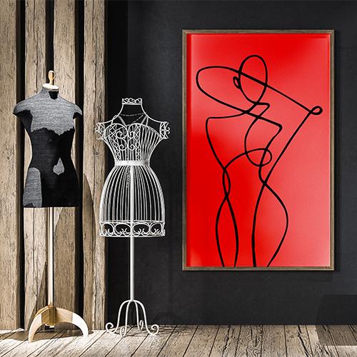 Rode neon poster bedrukt bij Allgifts. Geef jouw posters een artistiek effect door voor deze neon posters te kiezen!