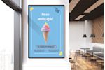 Image of a printed poster depicting an ice-cream