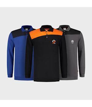 Felpa bicolore con colletto polo Tricorp