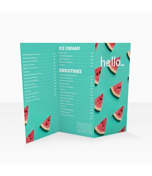 Menu - pli accordéon