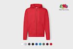 Image of a Fruit of the Loom zip-up hoodie.