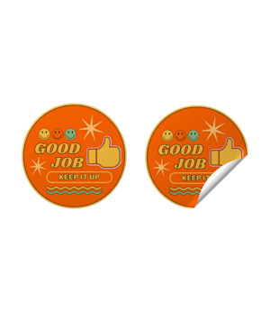 Stickers met tijdelijke lijm