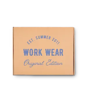 Boîte d'expédition avec rabat et logo imprimé