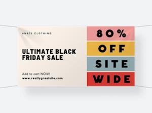 Spandoek ontwerp voor winkels