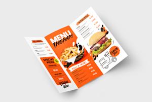 Druk gevouwen folders voor al uw behoeften - meeneem menu folder gedrukt met Printworx