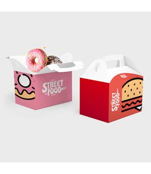 Boîte à emporter avec poignée