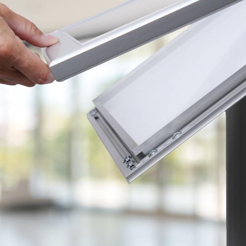 Gepersonaliseerde menustandaard met LED verlichting