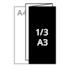 A3 <br>plegado en <br><strong>1/3 A3 </strong>