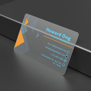 Cartes de visite PVC transparent
