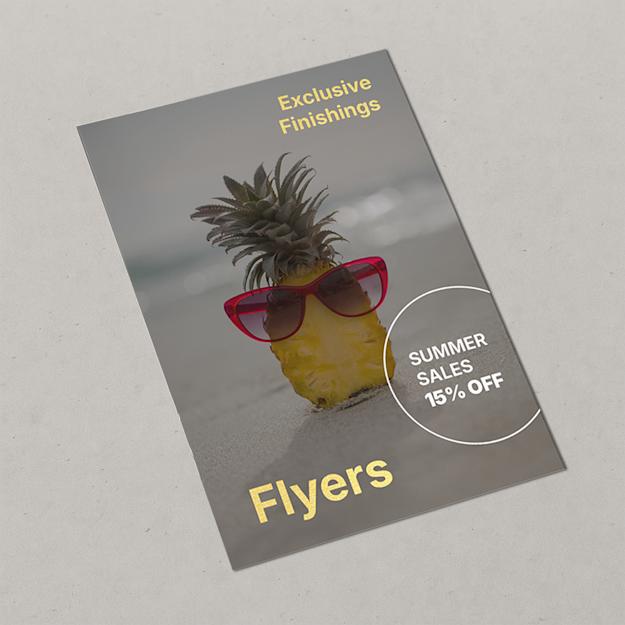 Flyers with Exclusive Finishes