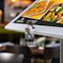 Afsluitbare menustandaard met LED verlichting