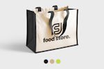 A jute and cotton mix bag, perfect for the beach and shopping - personalised at Helloprint
