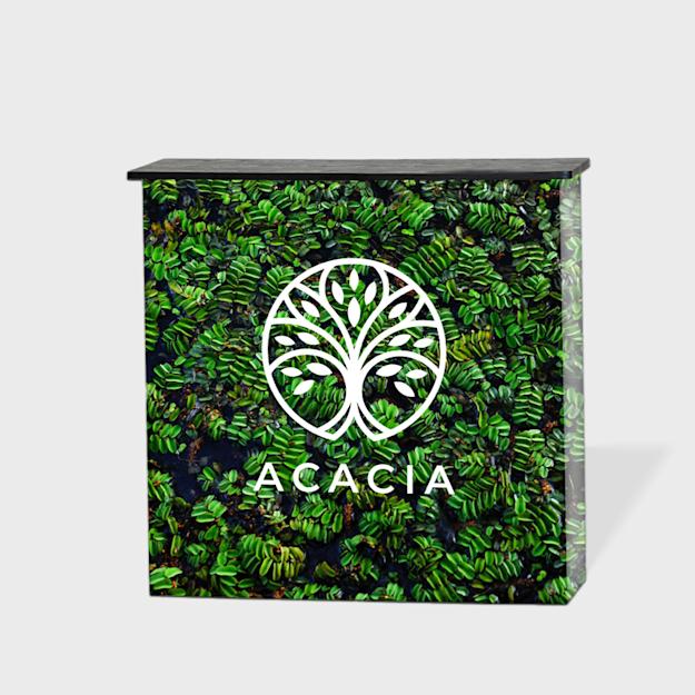 Mostrador con repisa