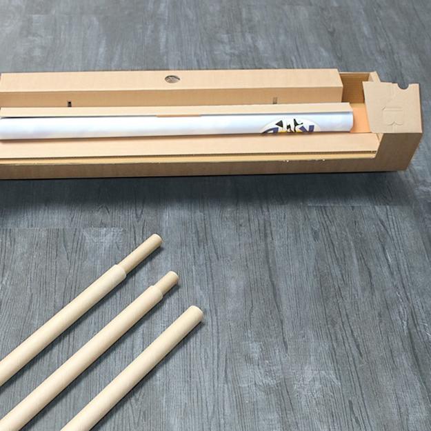 Kakémono roll-up carton recyclé