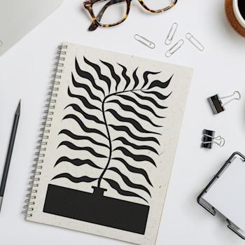 Libreta de hierba de elefante con espiral