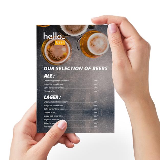 Menù classico su una pagina