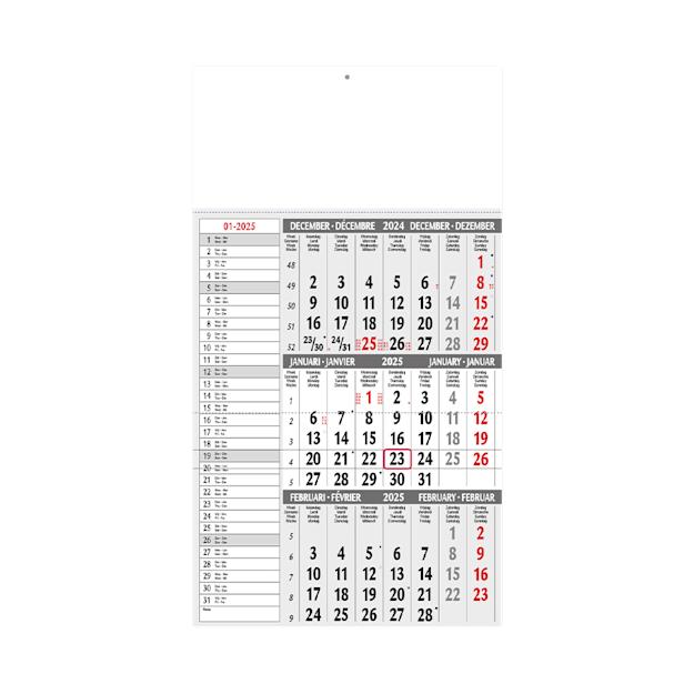 3 Monats Memoboard Kalender