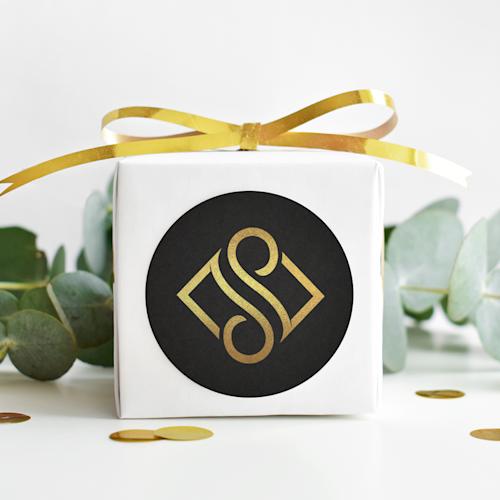 Stickers op rol met foliedruk