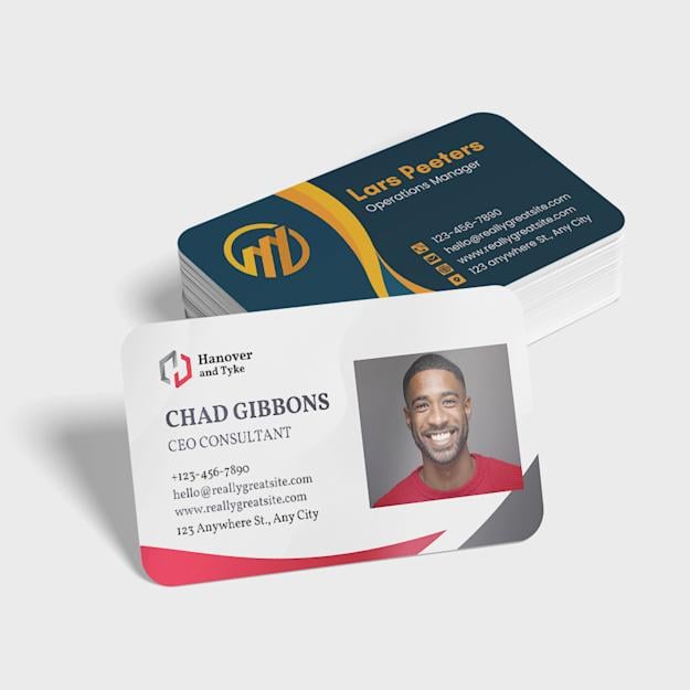 Cartes de visite en plastique blanc (PVC)