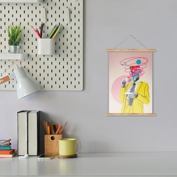 Poster avec crochets suspension