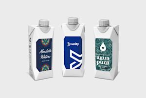 Kartonnen waterfles