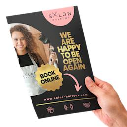 Flyer with Silver Foil finish example, available at Helloprint
