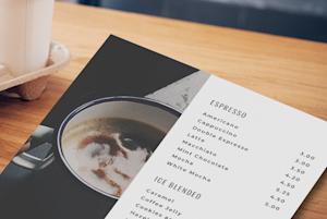 Voorbeelden menukaarten café