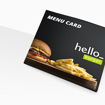 Carte de menu à pli croisé