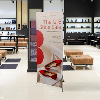 Banners with X frame