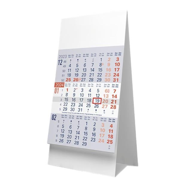 Calendar 3 Month Desk