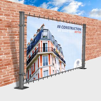 Banderoller till byggstängsel