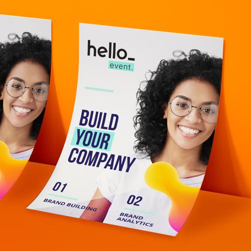 Custom printed flyer company promotion example