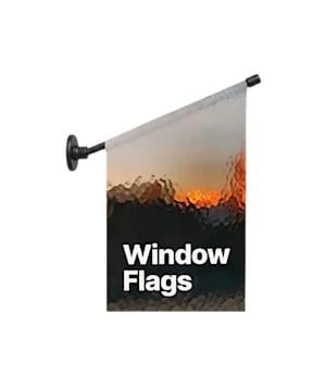Window flags printing, personalise yours with your company logo at HelloPrint Connect