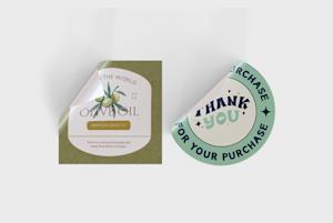 Stickers met tijdelijke lijm