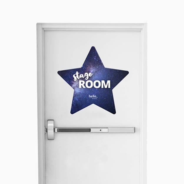 Adesivo in vinile personalizzato a forma di stella, disponibile su HelloPrint