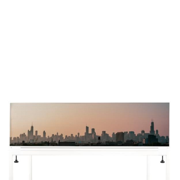 Cloison acoustiques pour bureau, avec photo de la ville d'Amsterdam, sur fond transparent. Parfait pour réduire les bruits entre les bureaux.