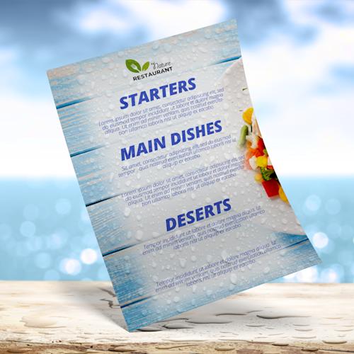 Kunststof menukaarten