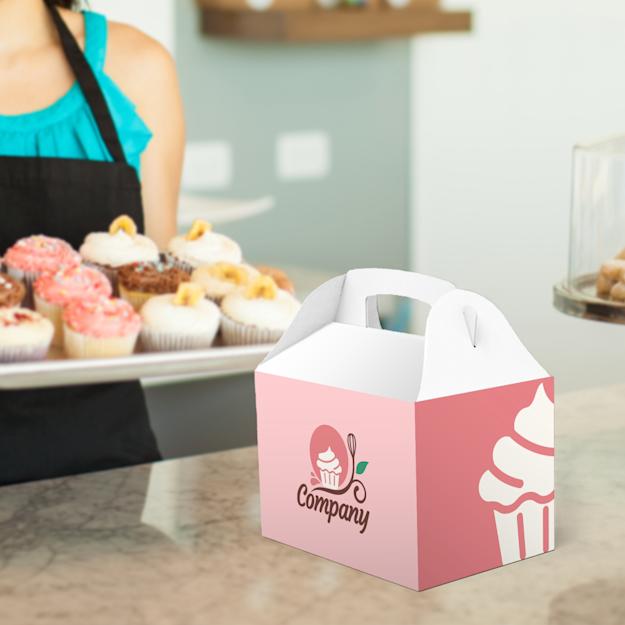 Boîte à emporter avec poignée