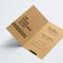 Folded business cards with Kraft Brown Paper from HelloPrint