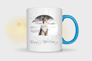 Tassen mit buntem Henkel