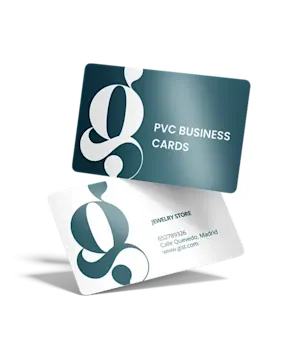 Witte plastic visitekaartjes