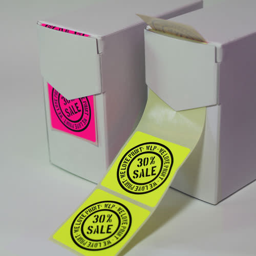 Neon stickers op fluor papier bedrukt bij jouwdrukker.nl