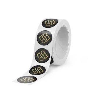 Etiquetas adhesivas en rollo con acabado exclusivo