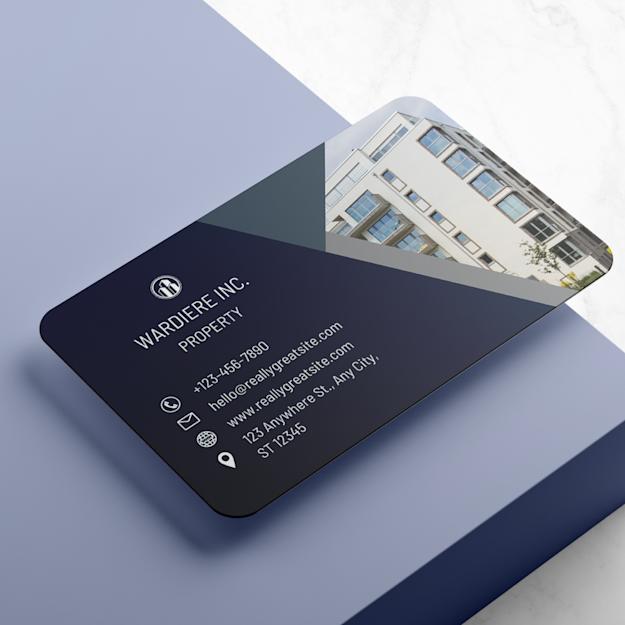 Cartes de visite en plastique blanc (PVC)