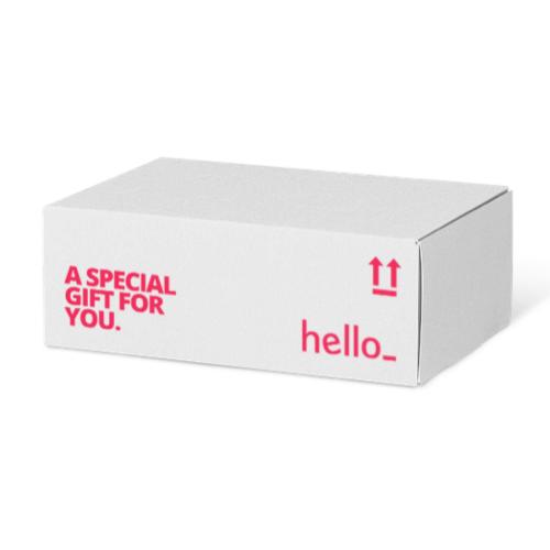 Doos met openslaande klep