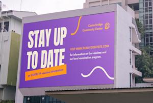 Spandoek ontwerp voor Covid-19