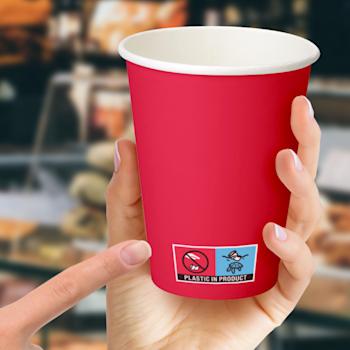 Vaso de cartón una capa