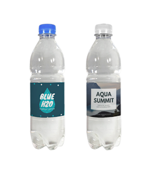 Waterfles met etiket